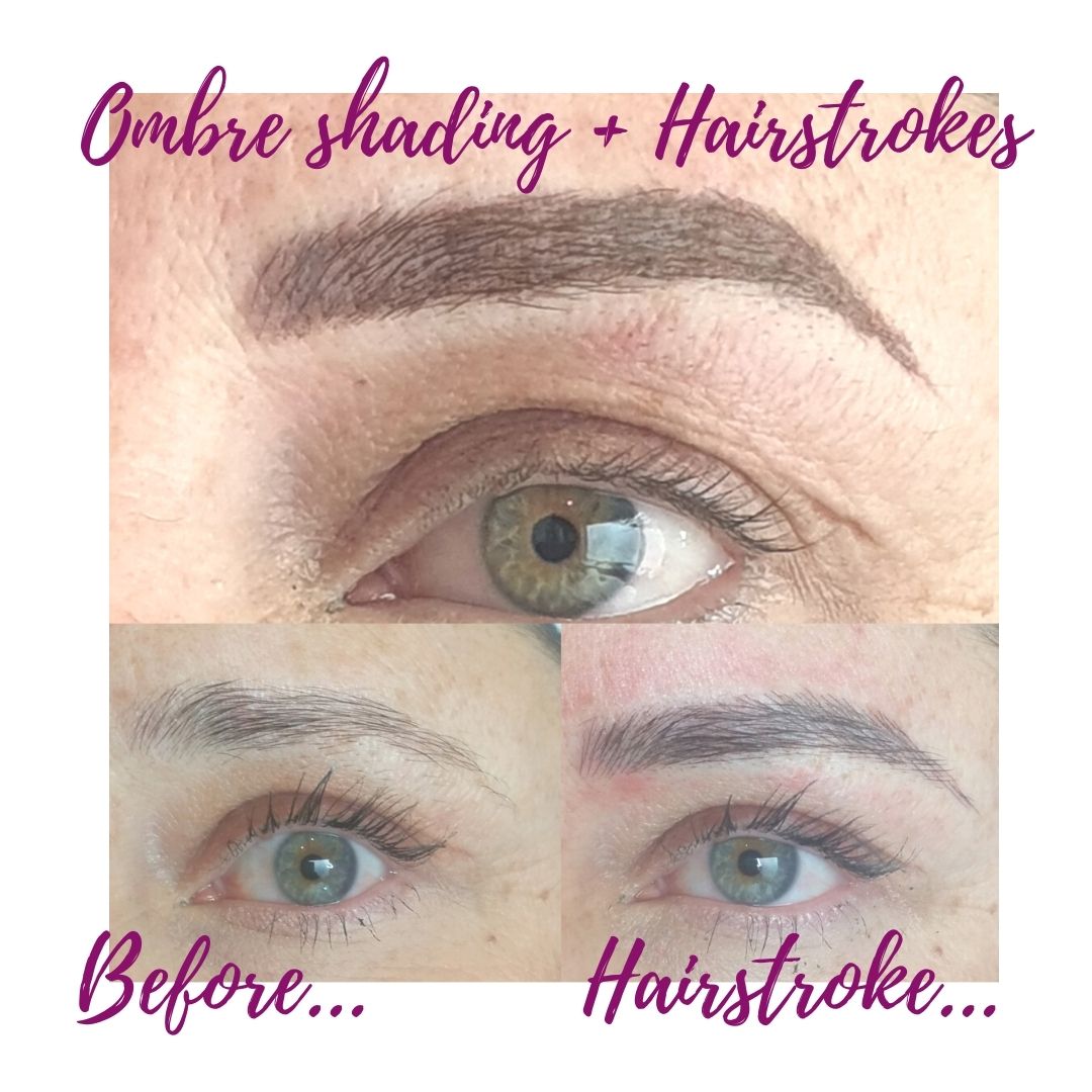 ombre shading microblading